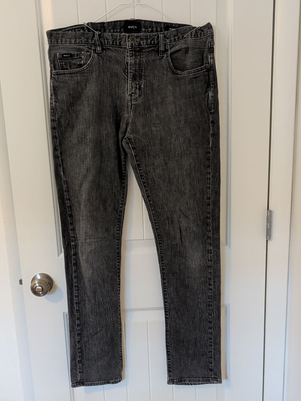 RVCA Men's Washed Black Jeans